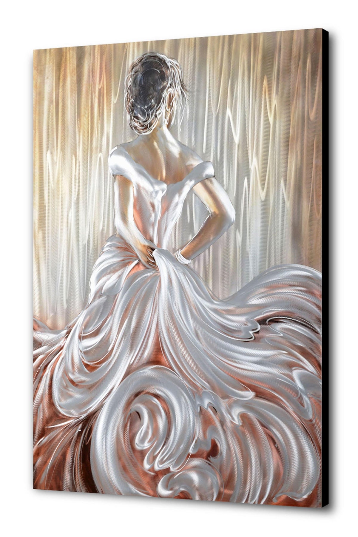 Lady in Dress Metal Wall Art
