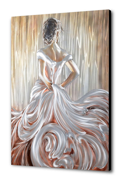Lady in Dress Metal Wall Art
