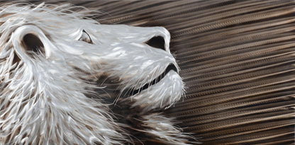 Stargazing Lion Metal Wall Art