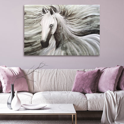 Sliver Horse Metal Wall Art