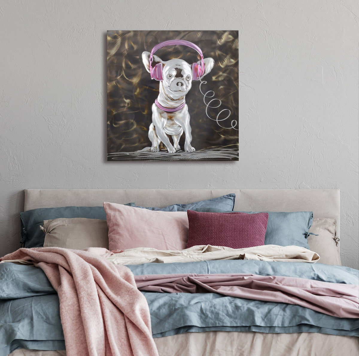 Musical Dog Metal Wall Art