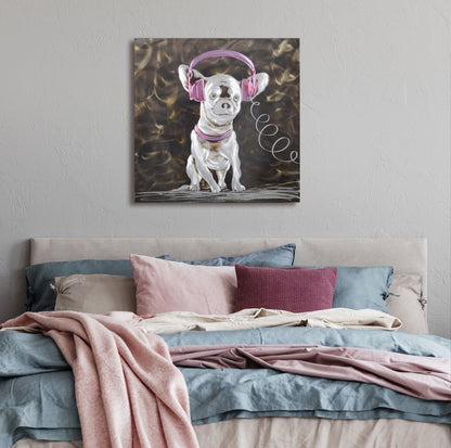 Musical Dog Metal Wall Art