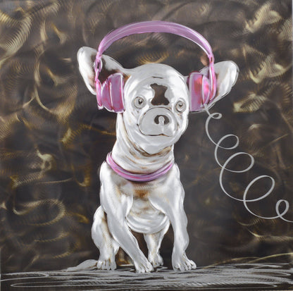 Musical Dog Metal Wall Art