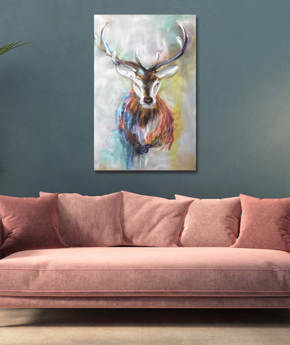 Brown Stag Metal Wall Art