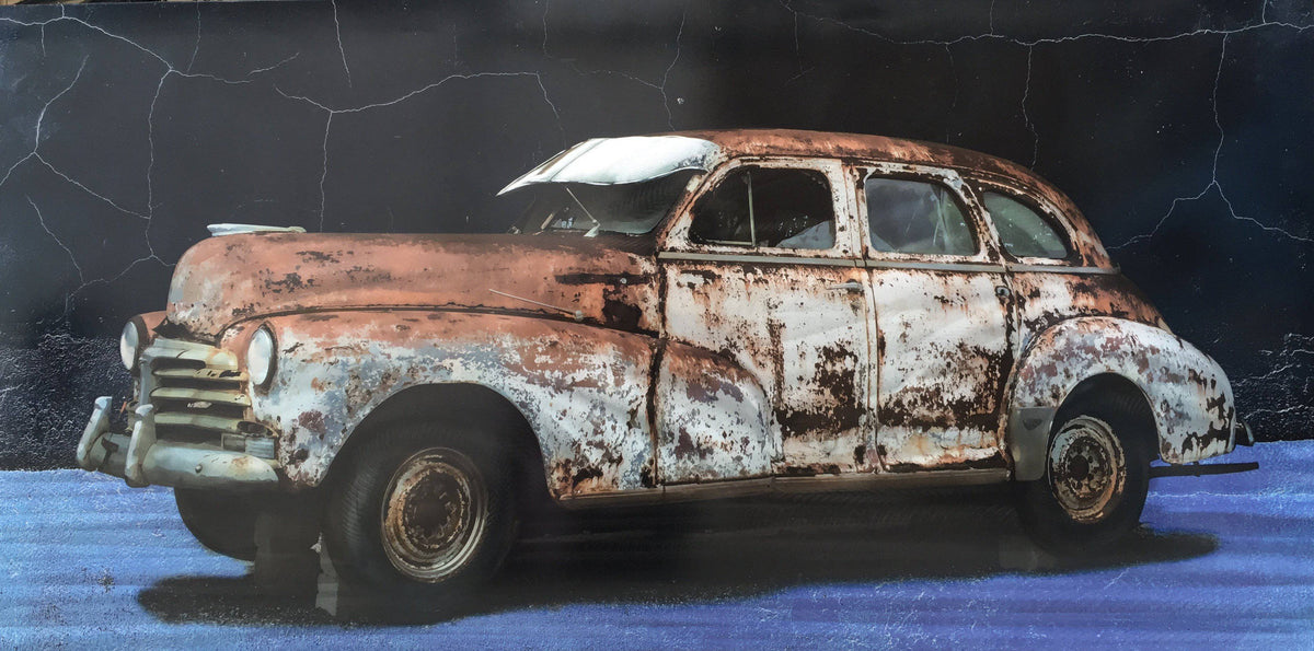 The Antique Car Metal Wall Art