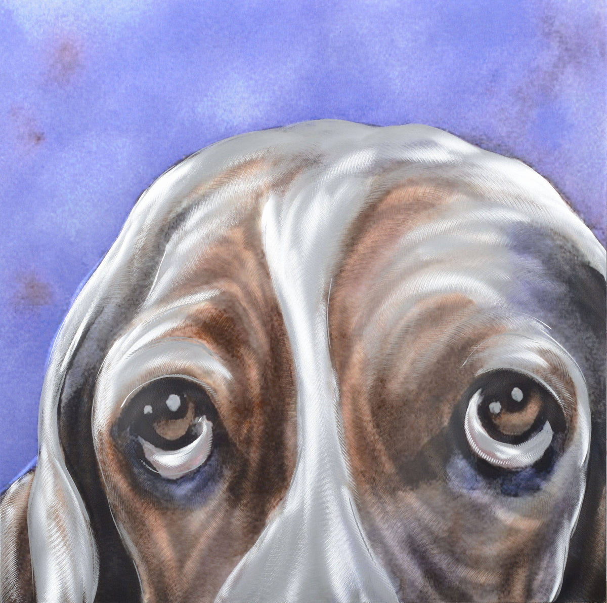 Timid Dog Metal Wall Art