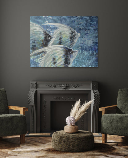 Grouping Angelfish Metal Wall Art