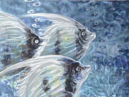 Grouping Angelfish Metal Wall Art