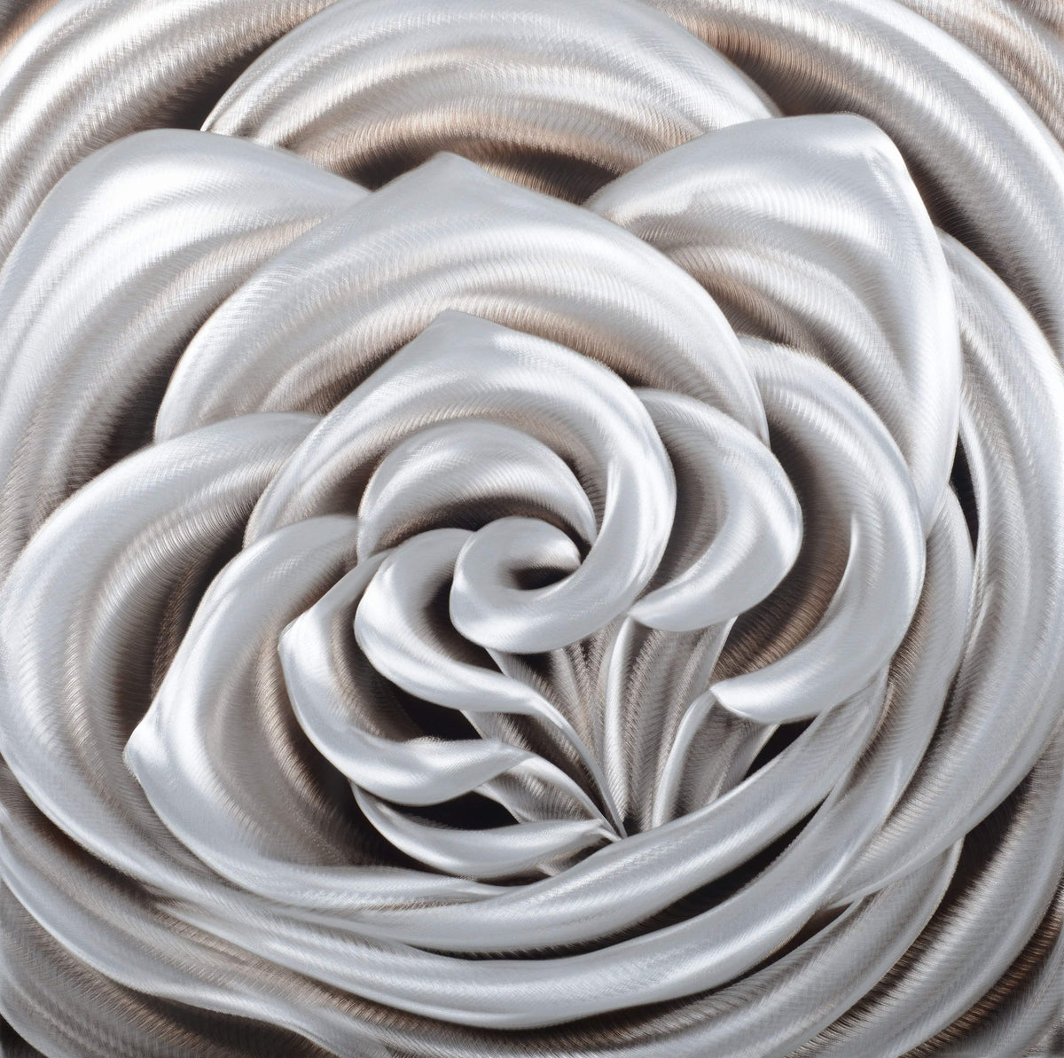 The Silver Rose Metal Wall Art