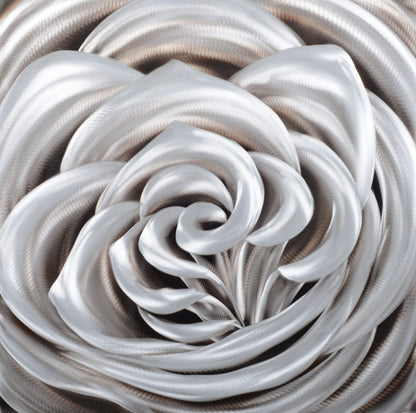 The Silver Rose Metal Wall Art