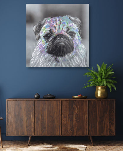 Innocent Pug Metal Wall Art