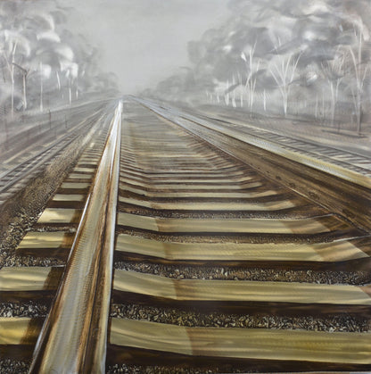 Railway Tracks Metal Wall Art