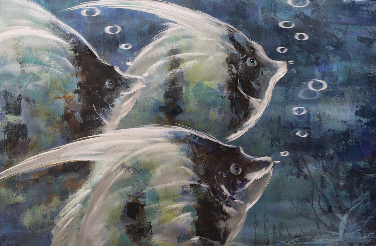 Grouping Angelfish (Small Size) Metal Wall Art