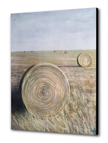 Bales of Hay Metal Wall Art