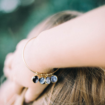 My Moon Custom Family Charm Bracelet With Multiple Moons