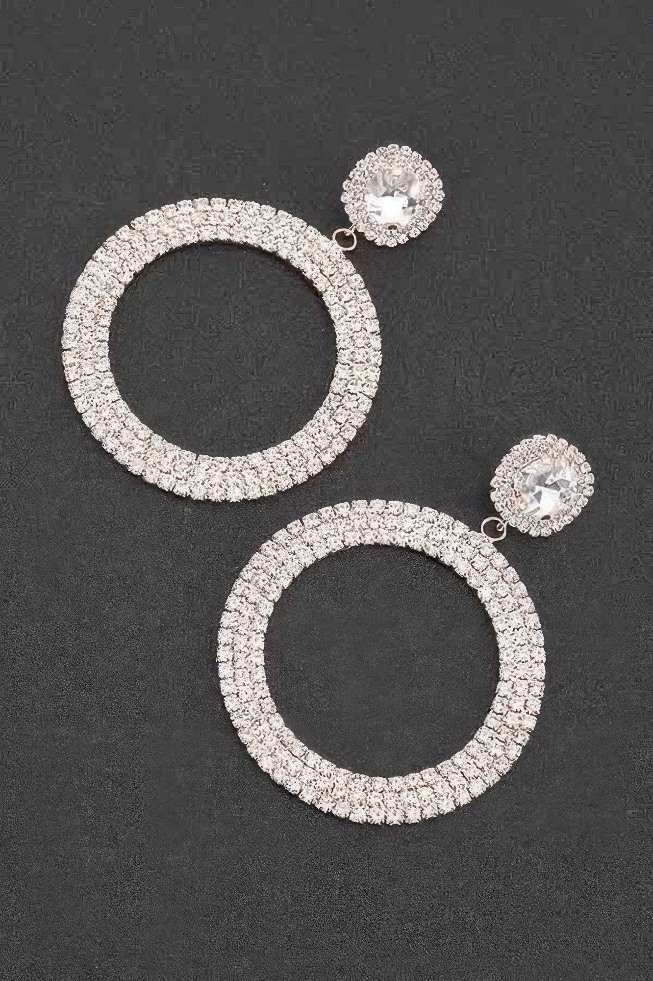 PLAZA Luxury Rhinestone Circular Drop Earrings: BYMANYC ® New York