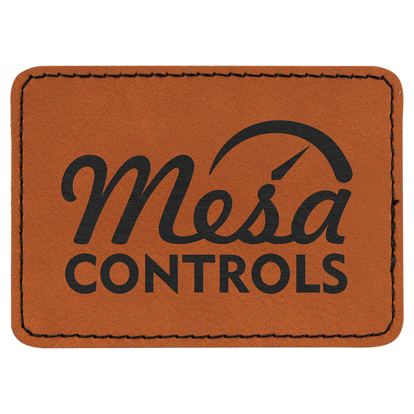 3 1/2" X 2 1/2" Rectangle Laserable Leatherette Patch With Adhesive