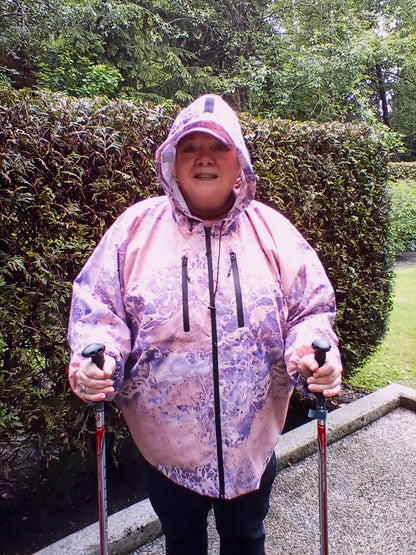 Brella Purple Rose Unisex Rain Jacket
