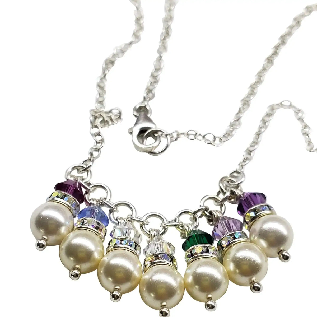Pearl Crystal Birthstone Necklace by Alexa Martha