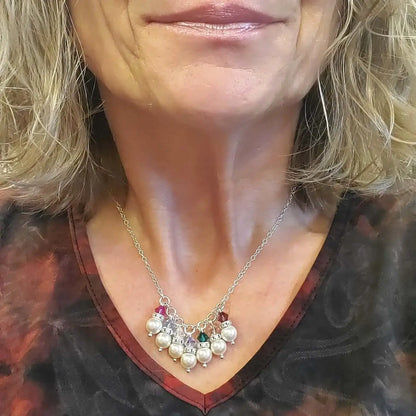 Pearl Crystal Birthstone Necklace by Alexa Martha