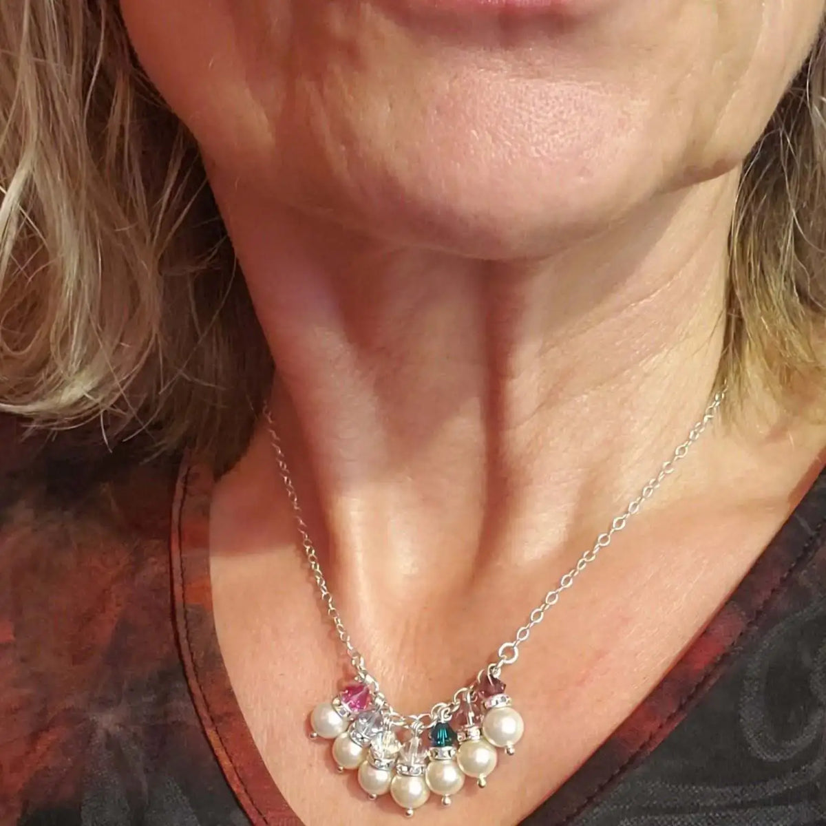 Pearl Crystal Birthstone Necklace by Alexa Martha