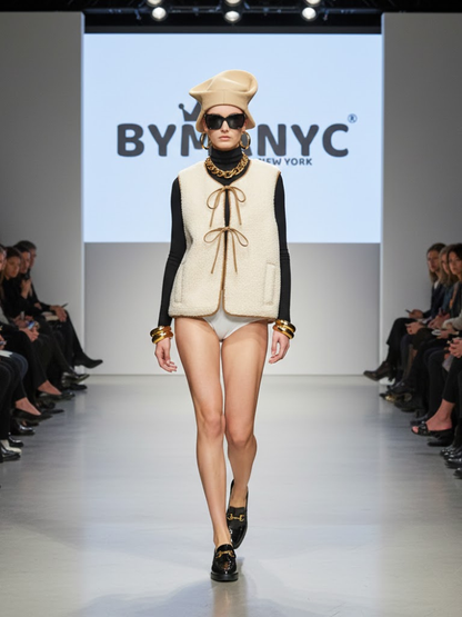 Plush Shearling-Style Eco-Vest • TRIBECA New Collection BYMANYC ® New York