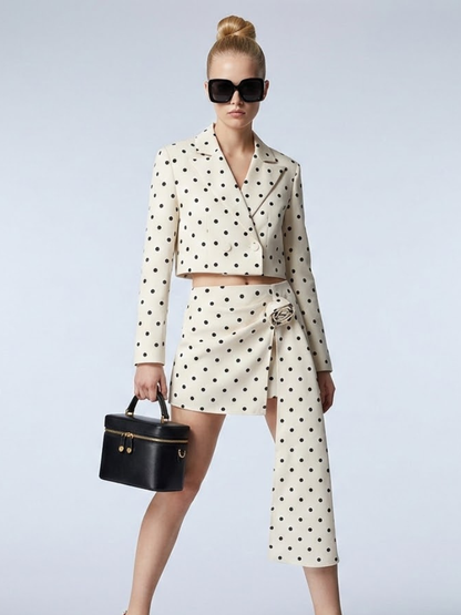 Polka Dot BOWERY Jacket & Skirt Set Prêt-À-Porter BYMANYC ® New York
