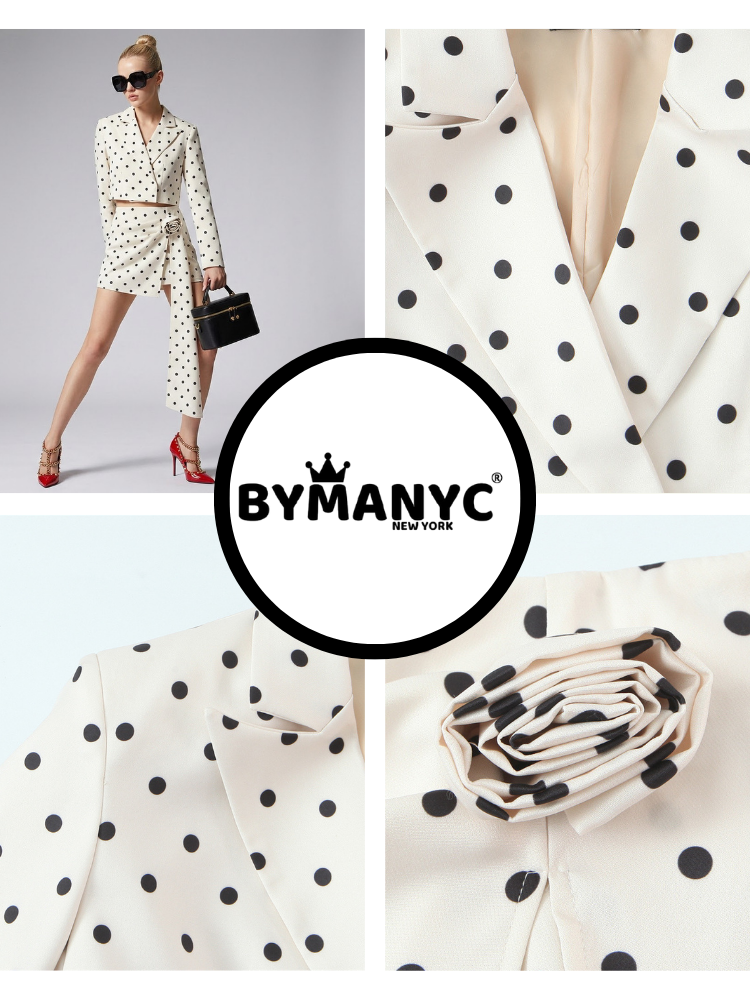 Polka Dot BOWERY Jacket & Skirt Set Prêt-À-Porter BYMANYC ® New York