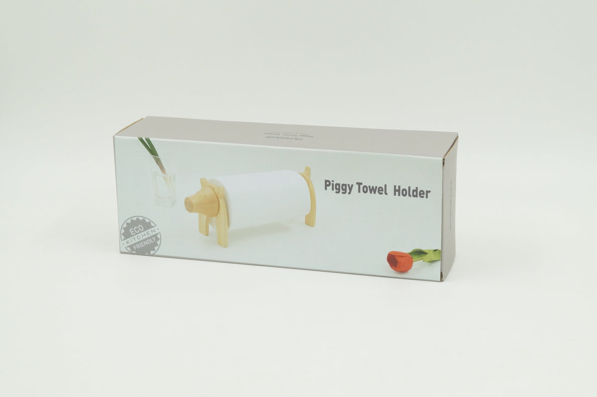 Rubber Wood: Piggy Towel Holder