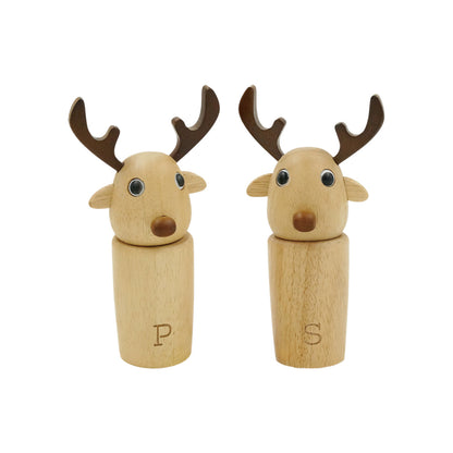 Reindeer Wooden Pepper & Salt Mills