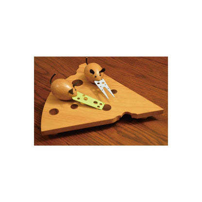CHEESE BOARD SET WITH 2 MOUSE HANDLE CHEESE TOOLS