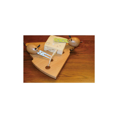 CHEESE BOARD SET WITH 2 MOUSE HANDLE CHEESE TOOLS