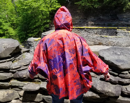 Brella Red Blue Unisex Rain Jacket
