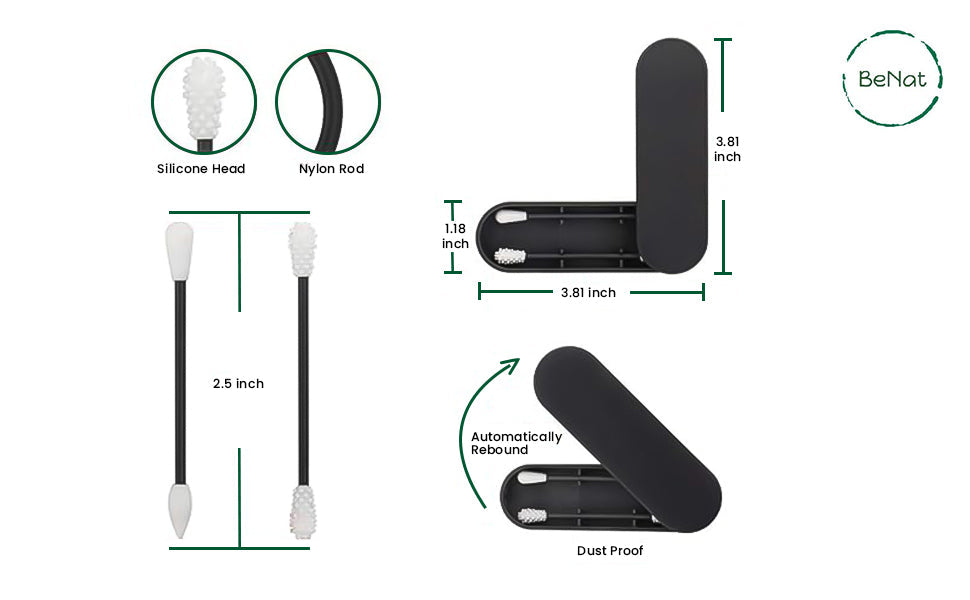 4-Pack Multi-Purpose, Reusable Silicone Swabs