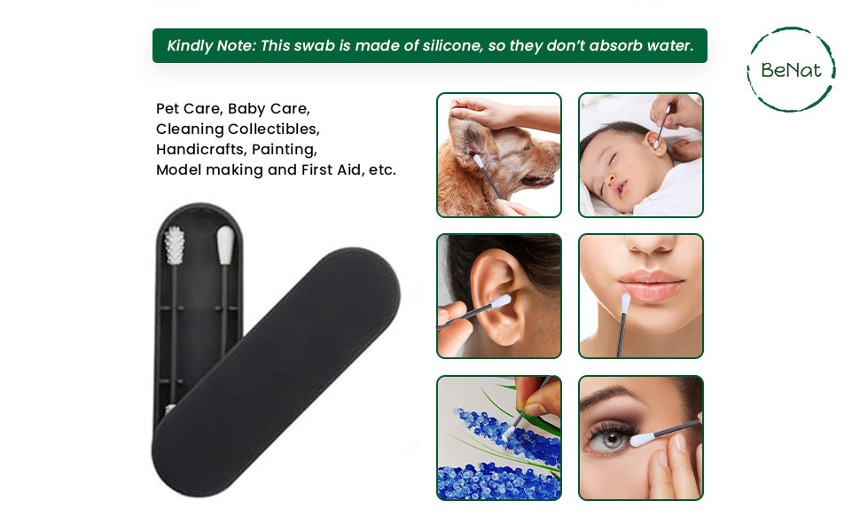 4-Pack Multi-Purpose, Reusable Silicone Swabs
