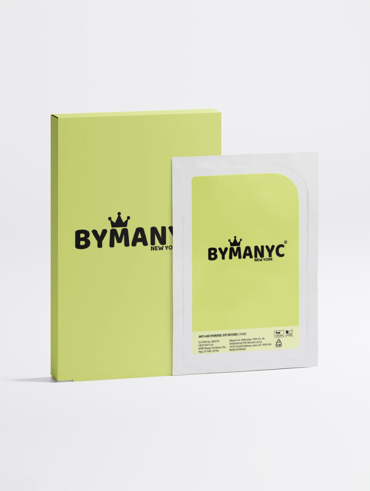 VEGAN BEAUTY Anti-Age Hydrogel Eye Patches Eco-Friendly BYMANYC ® New York