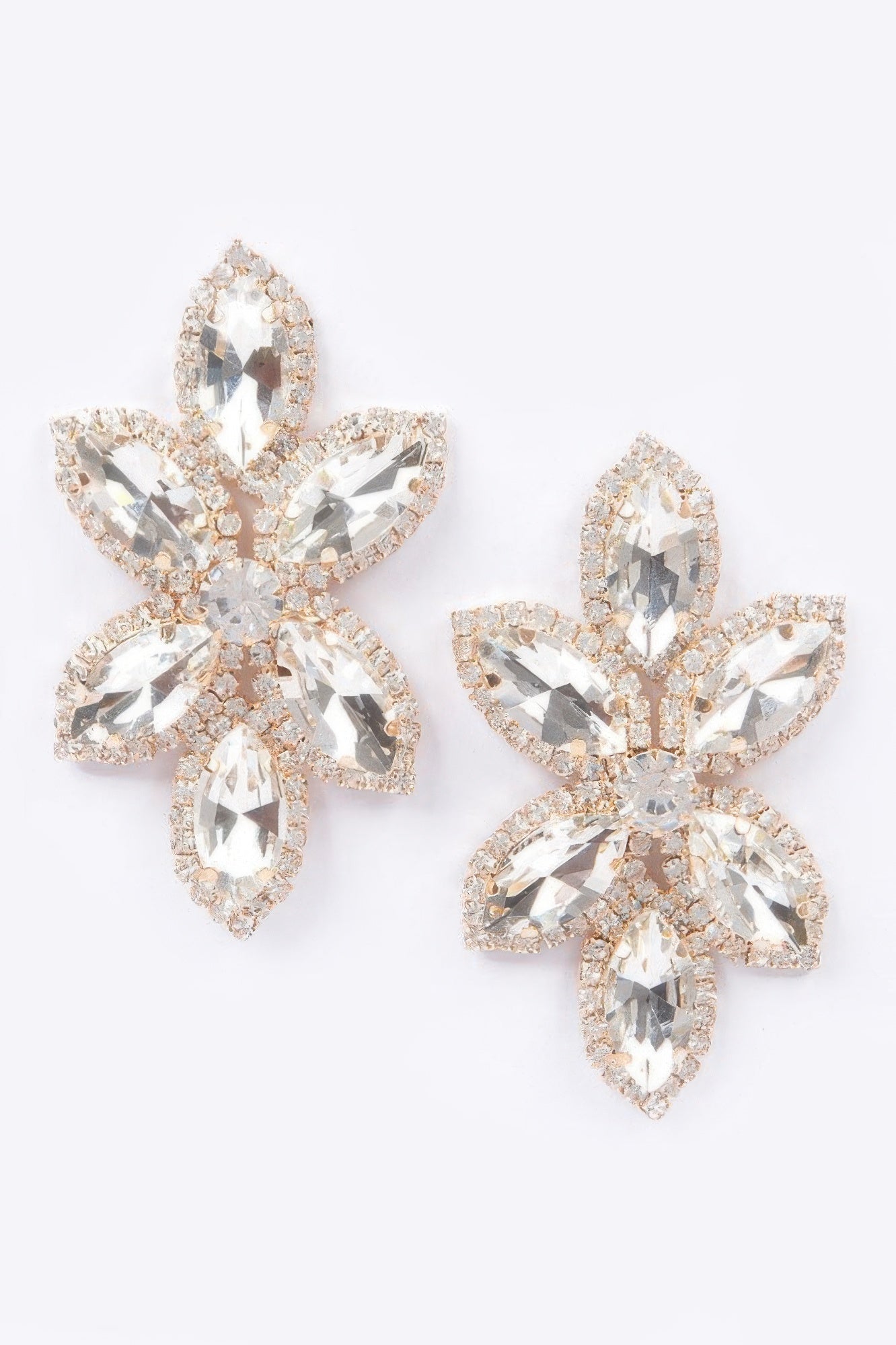 Radiant Layered Rhinestone Earrings | BYMANYC ® New York Style
