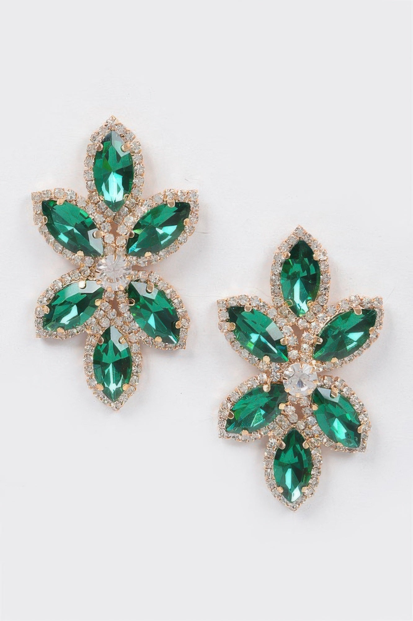 Radiant Layered Rhinestone Earrings | BYMANYC ® New York Style