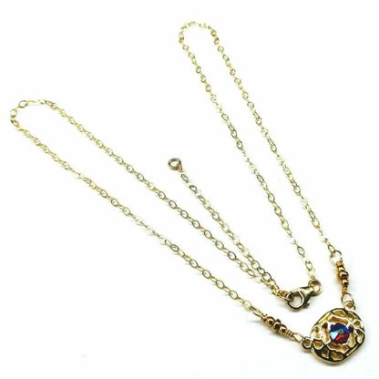 Red Crystal 14 K Gold Filled Adjustable Filigree Choker