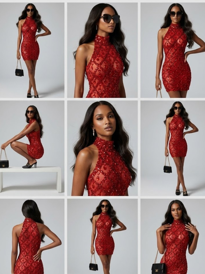 Red Mini Party Dress Times Square: Prêt-À-Porter Line BYMANYC ® New York