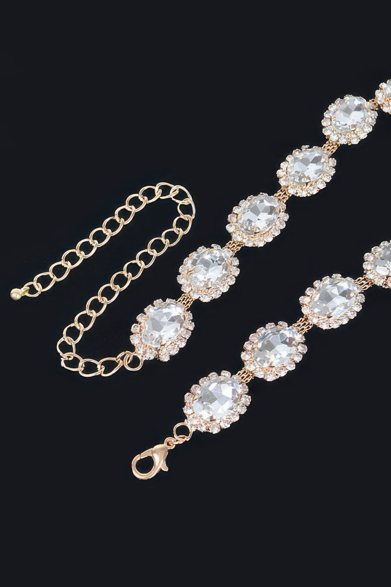 Rhinestone Oval Shape Necklace | Elegant BYMANYC ® New York Style