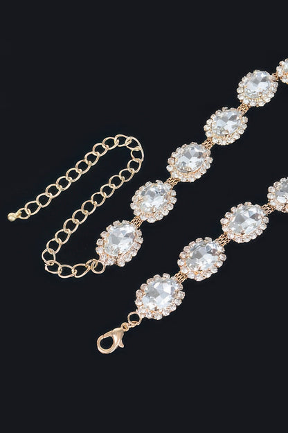 Rhinestone Oval Shape Necklace | Elegant BYMANYC ® New York Style
