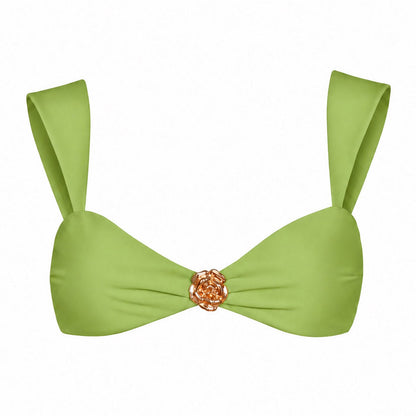The Segara High-Cut Bikini in Pistachio Green