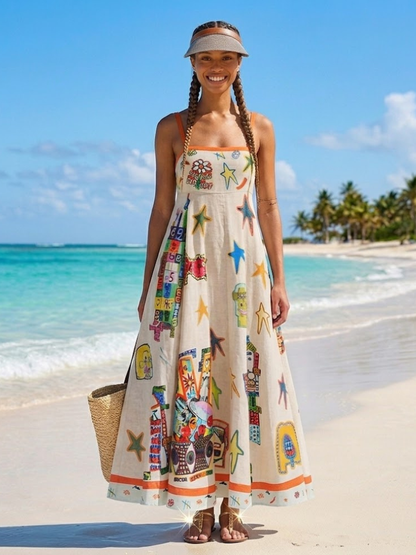 SOHO Artisanal Graphic Maxi Dress | Creative BYMANYC ® New York