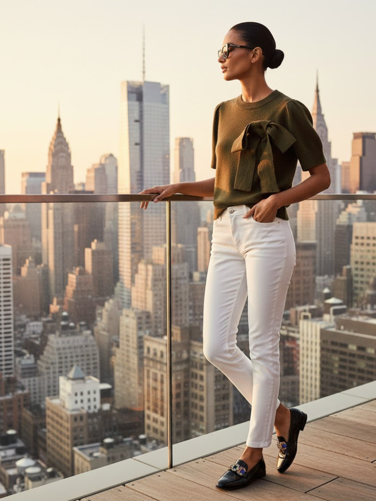 SOHO Women's Side Bow Sweater Prêt-À-Porter BYMANYC ® New York