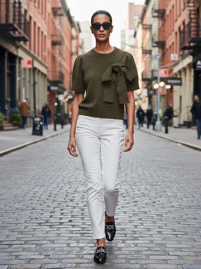 SOHO Women's Side Bow Sweater Prêt-À-Porter BYMANYC ® New York