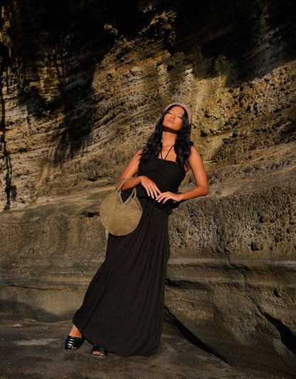 The Sol Mesh Wire Tote Bag in Dark Gold