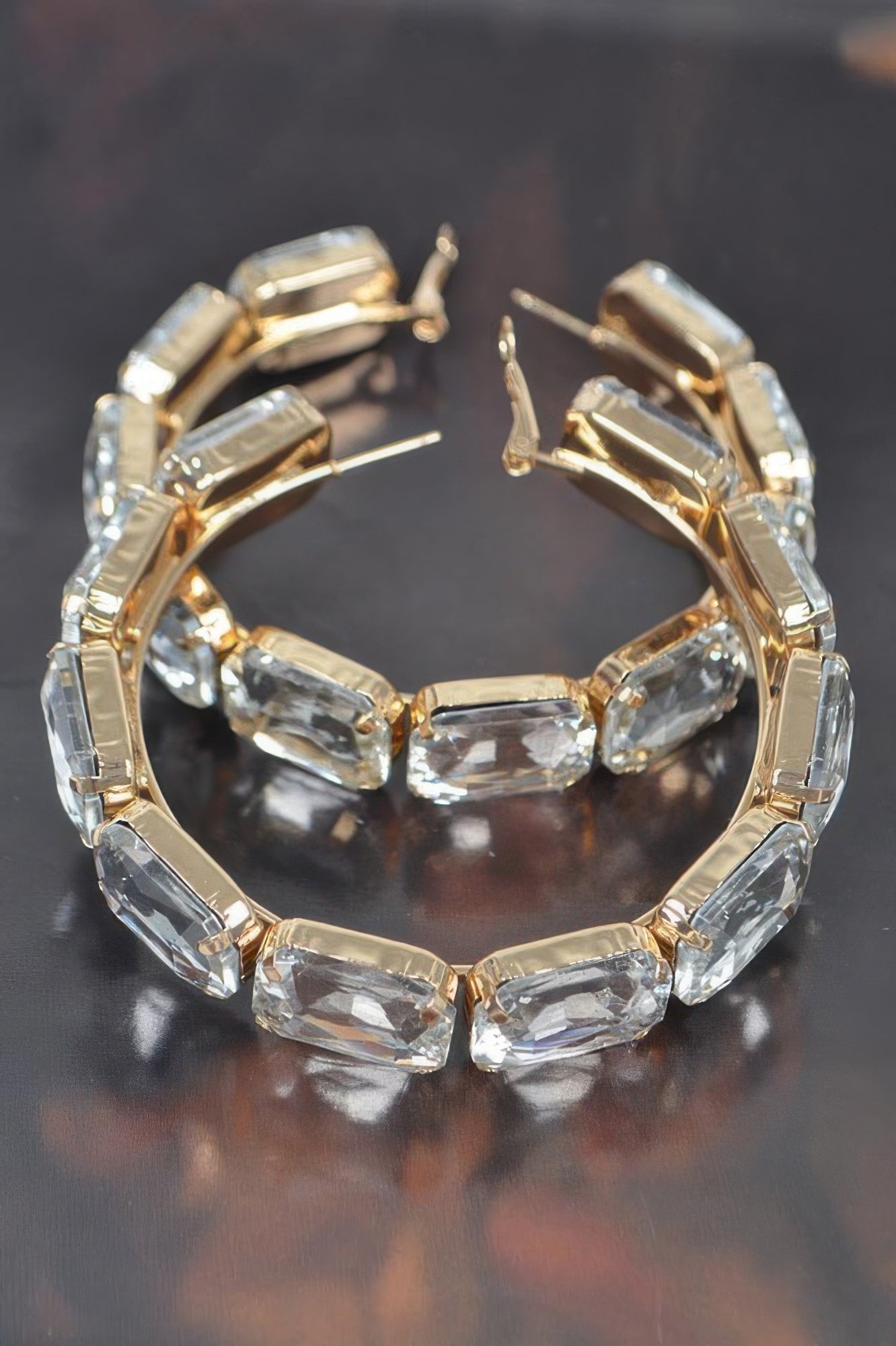 ST. MARKS Multicolor Stone Hoop Earrings: NYFW BYMANYC ® New York