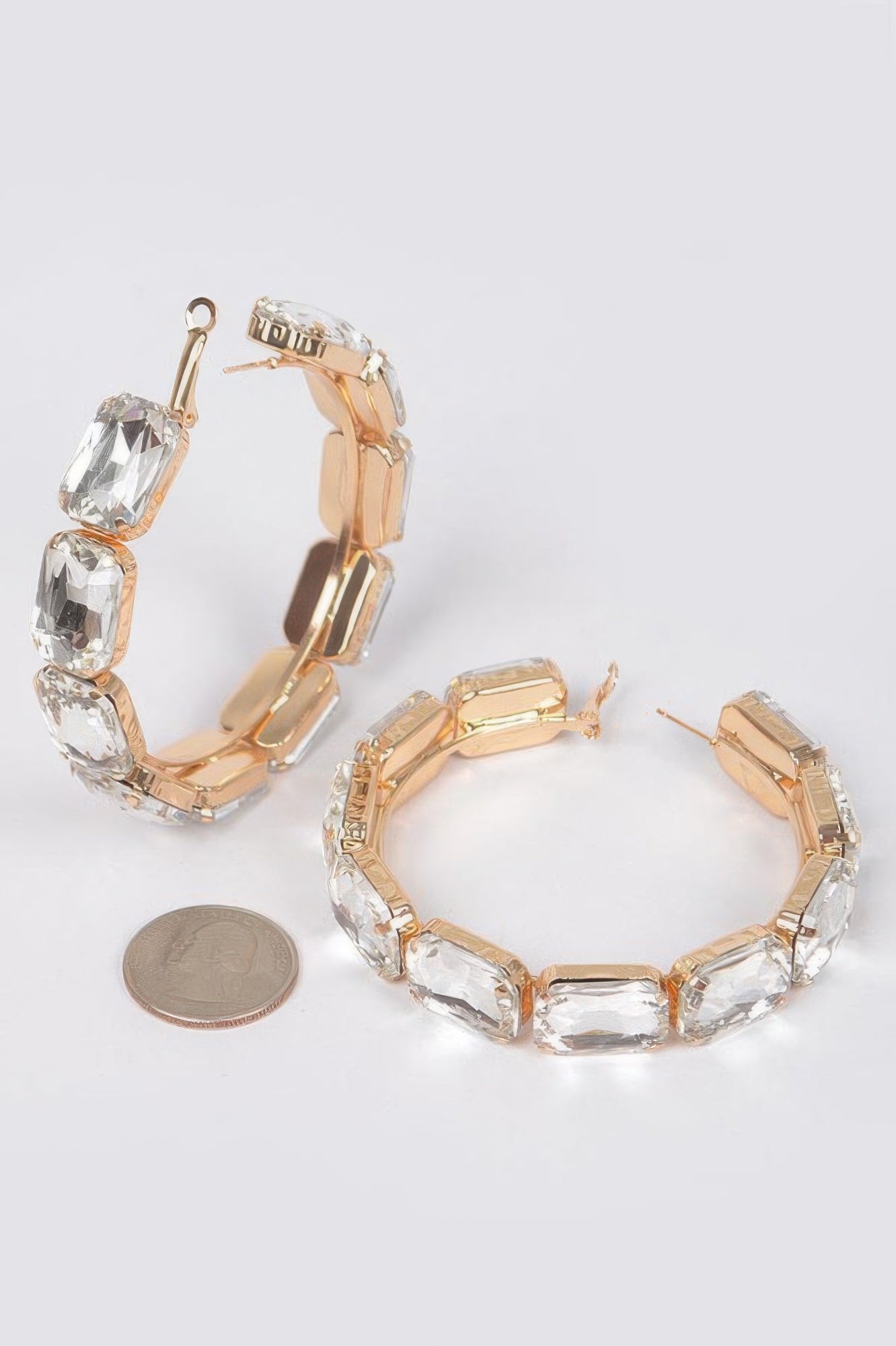 ST. MARKS Multicolor Stone Hoop Earrings: NYFW BYMANYC ® New York