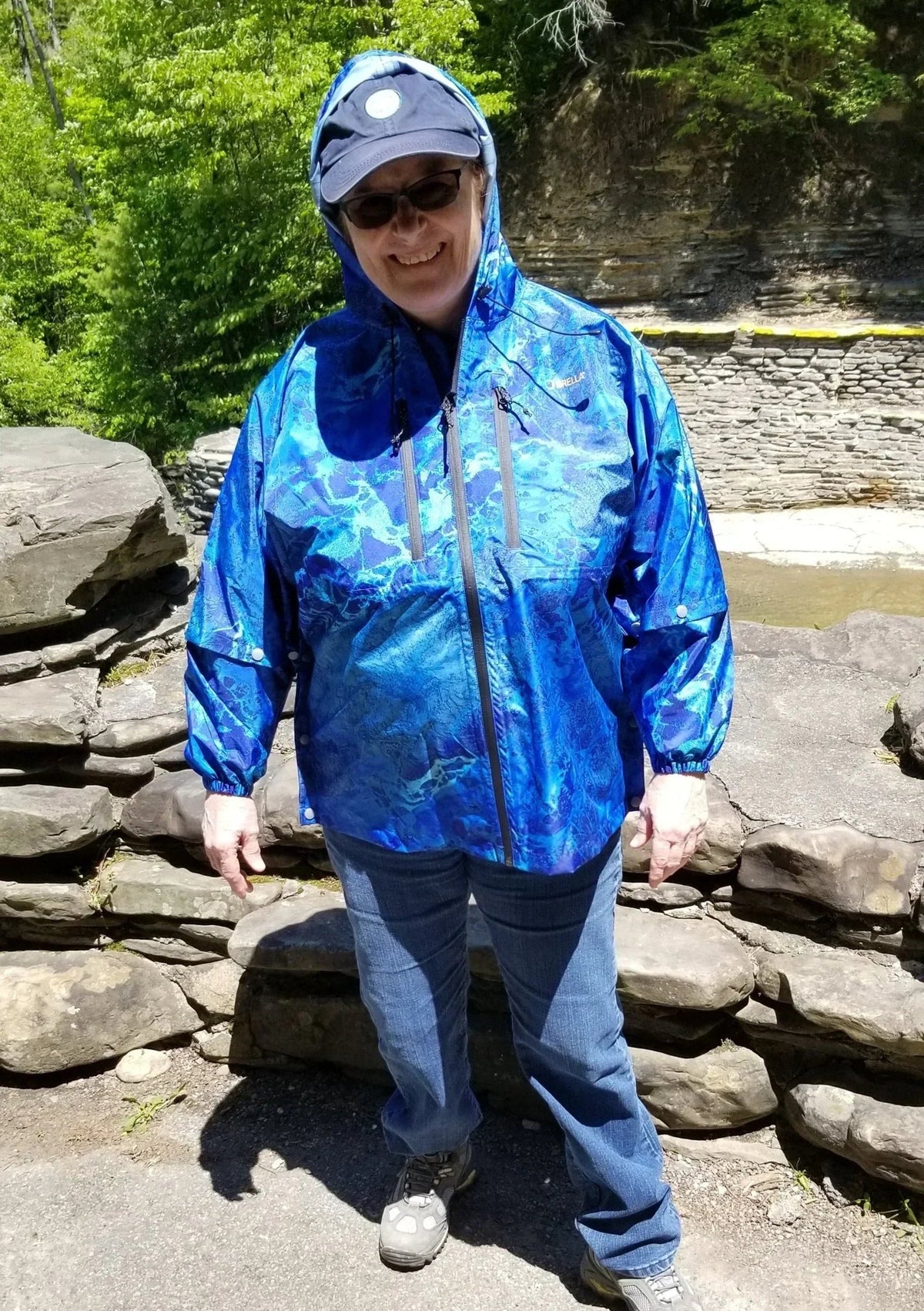 Brella Blue Unisex Rain Jacket for Youth + Petite Adults
